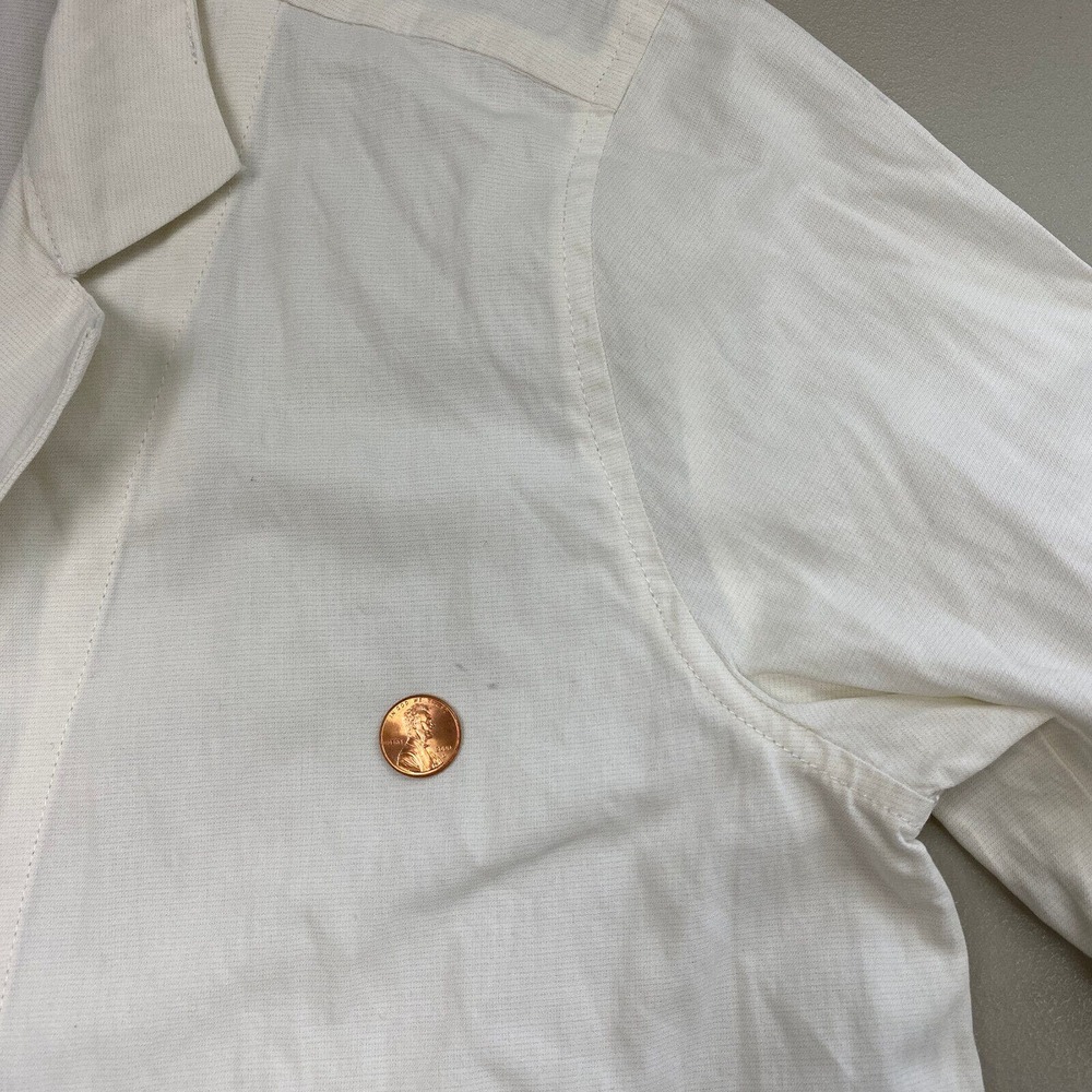 Eileen Fisher Organic Cotton Steel Jacket XS Ivory Swing Pockets Trench NEW $368 - Picture 6 of 16